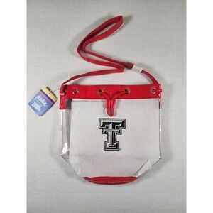 Texas Tech TTU Red Raiders Stadium Approved Clear Shoulder Bucket Bag Cinch NCAA